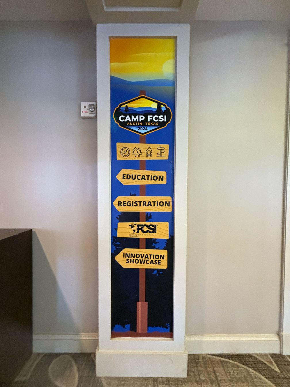 Camp FCSI 2024 conference branding in Austin
