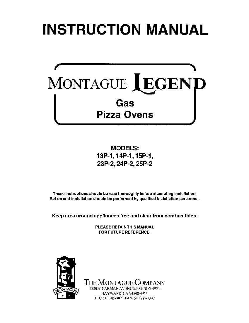 Gas Pizza Ovens &mdash; first page